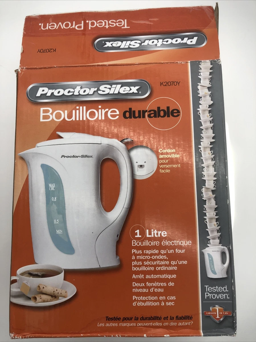  HABK3080  Proctor Silex® - Bouilloire, blanche