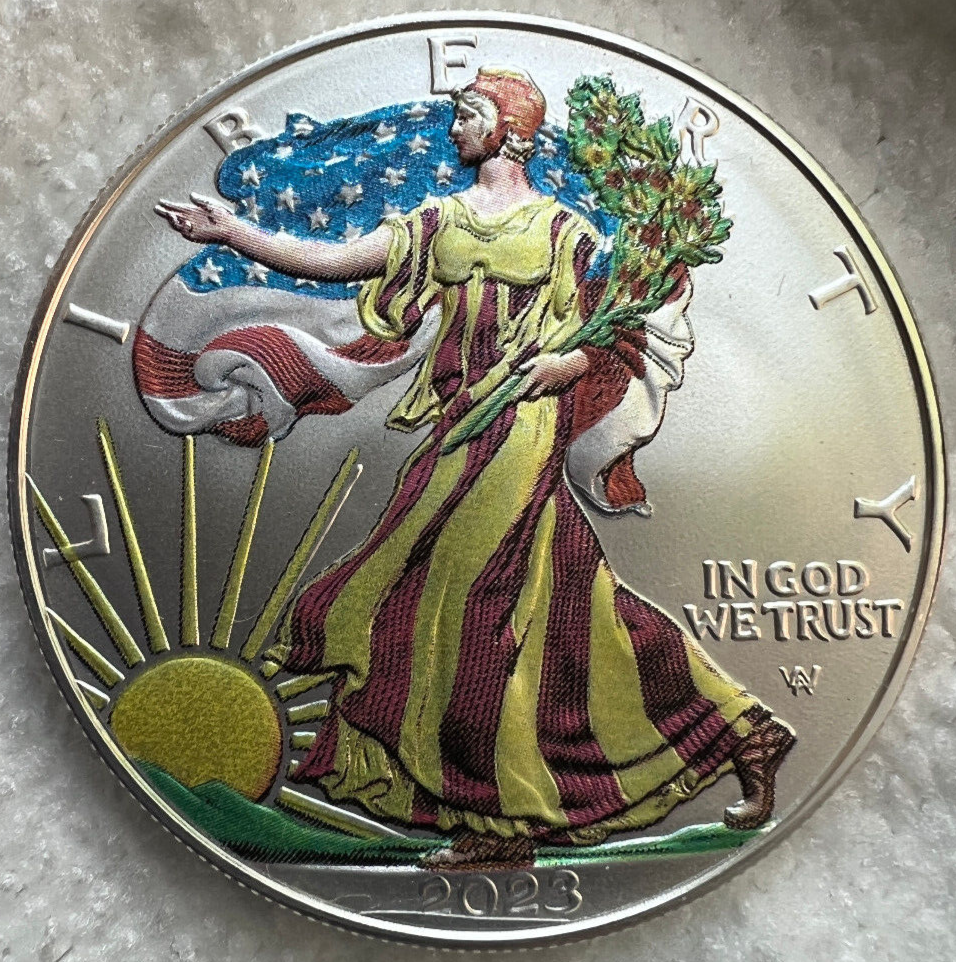 Colorized American Silver Eagle 1oz Limited Edition .999 Silver