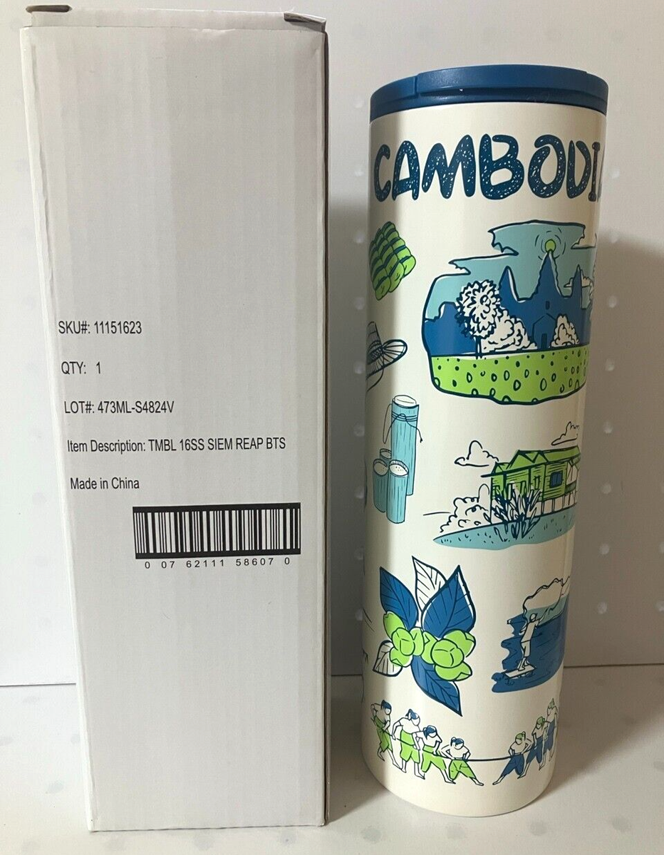 Cambodia Starbucks Stainless Tumbler Bottle 16oz Been There New | eBay