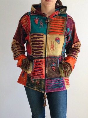 long patchwork jacket