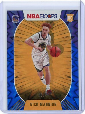 2020-21 NBA Hoops Nico Mannion Rookie Blue Explosion #d 46/59 - GS Warriors