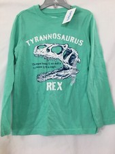 New Carter's Dinosaur T Rex Boys Long Sleeve Shirt Top Turquoise u pick