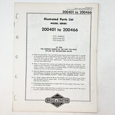 Vtg 1973 Briggs & Stratton 200401-200466 Illustrated Parts List