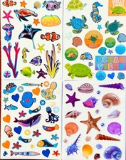11 Full Sticker Sheets Stickers Lot Choose OCEAN SEA WATER themes SCRAPBOOK