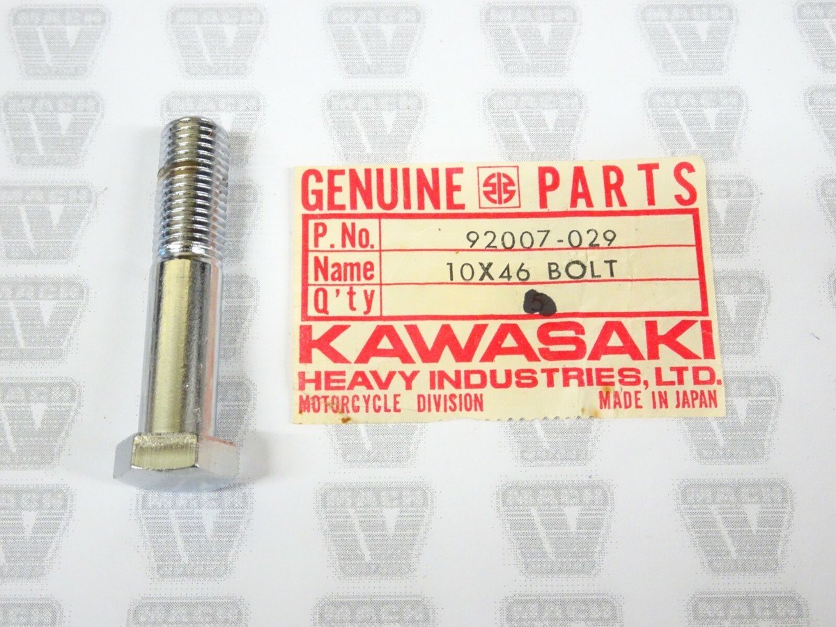 【完了】K&U Kawasaki NOS NEW 92007-029 Hex Head Bolt 10x46 F11 G5 KE KZ F11M
