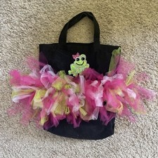 Handmade Girls Dance Bag With Tutu Skirt And Sequence Frog - So Cute