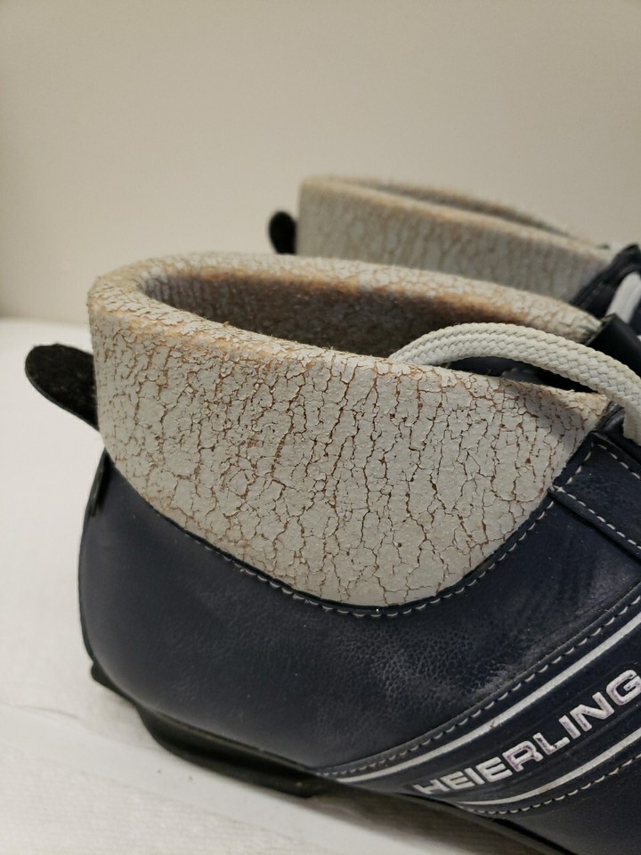 Vintage Heierling Mens EU 46 Nordic 75mm Cross Country Ski Boots Used W