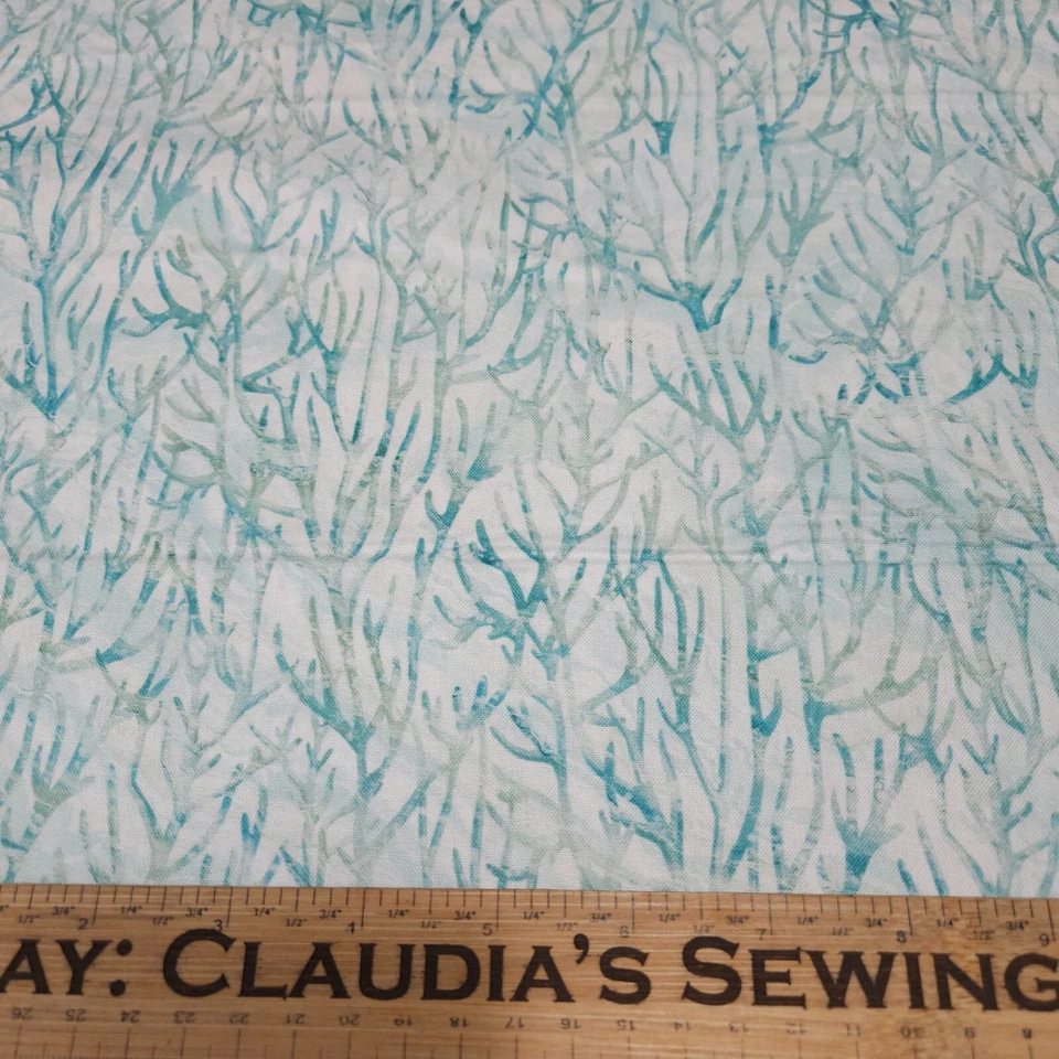 26" Turtle Bay Northcott Aqua Teal Gris en Off-White Foto 2 de 3