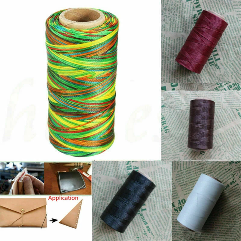 1.2mm 200M 210D Leather Sewing Coarse Waxed Thread Craft Wax Hand Stitching Cord - Image 2 of 4