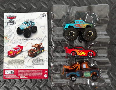 Disney Pixar Cars 3-pack Ivy, Road Trip Lightning McQueen & Road Trip Mater
