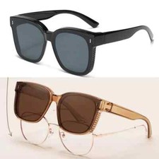 Square Polarized Sunglasses Cover Over Glasses For Men Women Driving Use