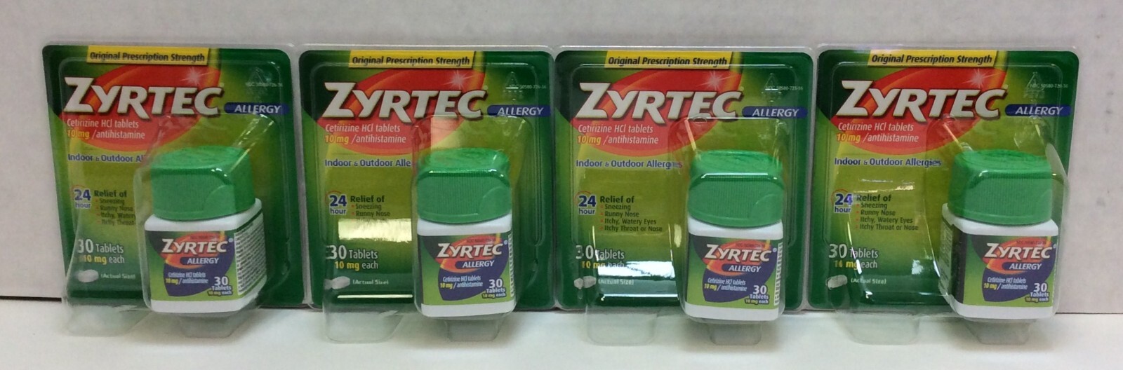 Zyrtec Allergy 10mg Antihistamine 30 mg, 120 Tablets, 02/2024 🔥 BEST