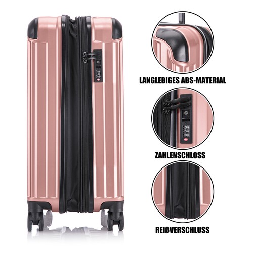 Reisekoffer-Set Koffer Reisen Hartschalenkoffer in verschiedene Farben M-L-XL - Bild 45 von 48