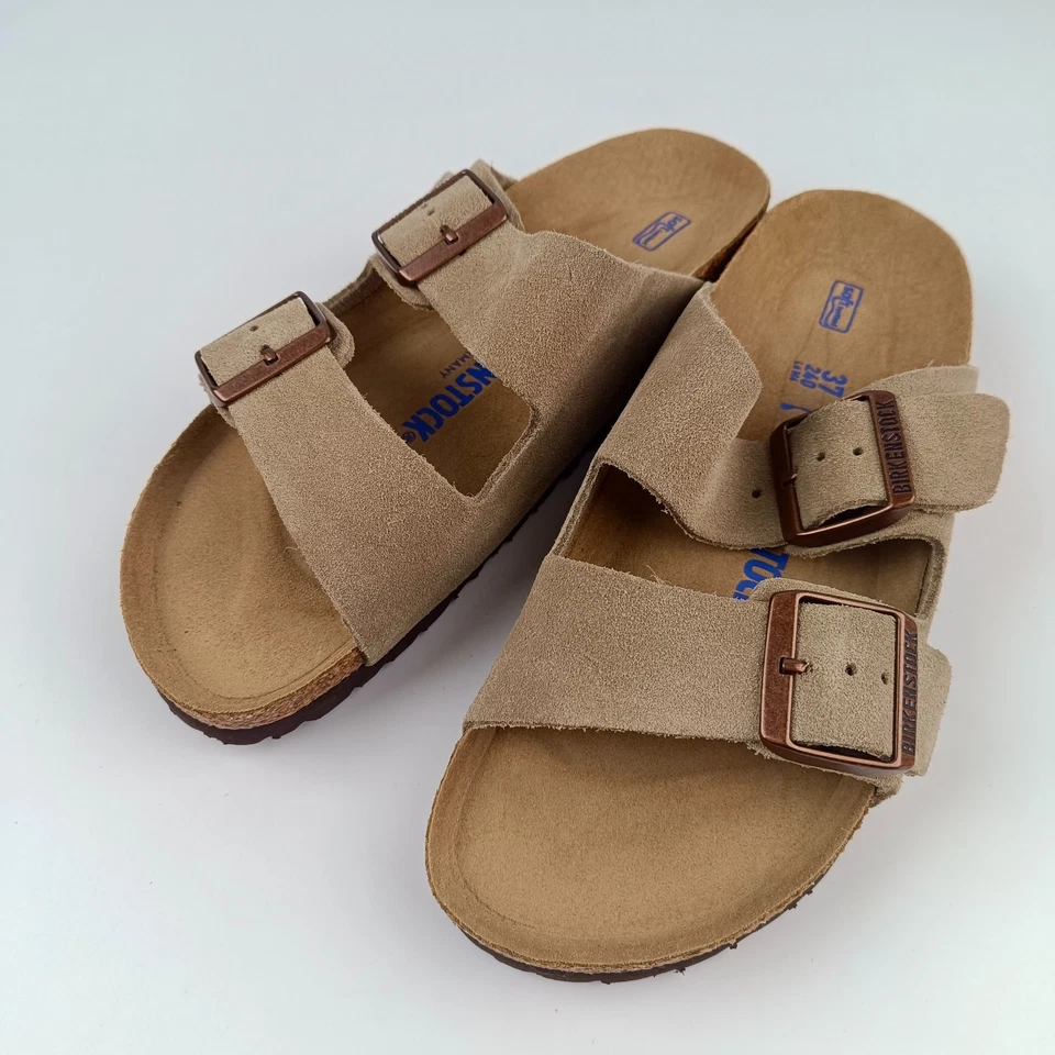 Birkenstock Arizona Sandals Taupe Suede Soft Footbed Unisex Women Men - Image 2 of 4