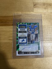 2023 Panini Contenders Jack Campbell Rookie Ticket #241 Green Laser Auto Lions