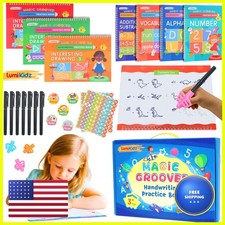 Magic Grooved Writing Practice Books Kids 3-8