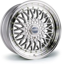 Dare DRRS 17x8.5 ET20-ET25 CUSTOM PCD Silver Polished / Chrome Rivets 72.6mm (Ra