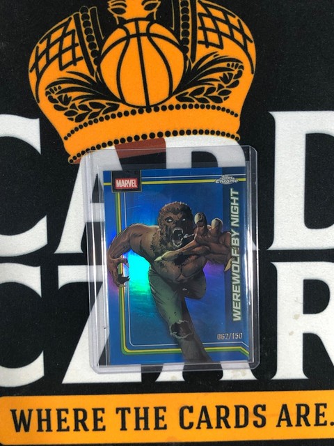 2026 Topps Chrome Marvel WEREWOLF BY NIGHT Blue Refractor /150 MS1