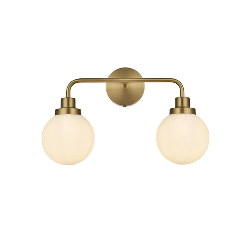 Living District Hanson 2Lt 19" Wall Sconce, Gold/Opal White - LD7032W19SG - Picture 1 of 1
