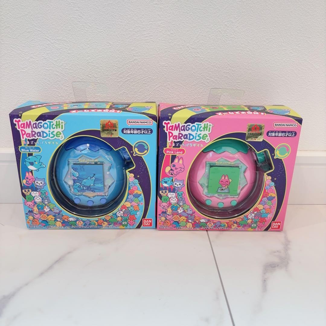 Tamagotchi Paradise 2-Pack Blue & Pink Includes Japanese Manual Used