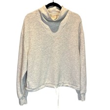 Varley Betsy Mock Neck Heather Gray Sweatshirt - size Small