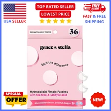 Acne Spot Patches 36ct – Vegan Hydrocolloid Pimple Stickers for Face & Blemishes