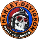VINTAGE HARLEY DAVIDSON MOTORCYCLES PORCELAIN SIGN GAS OIL DEALERSHIP HOG BIKE