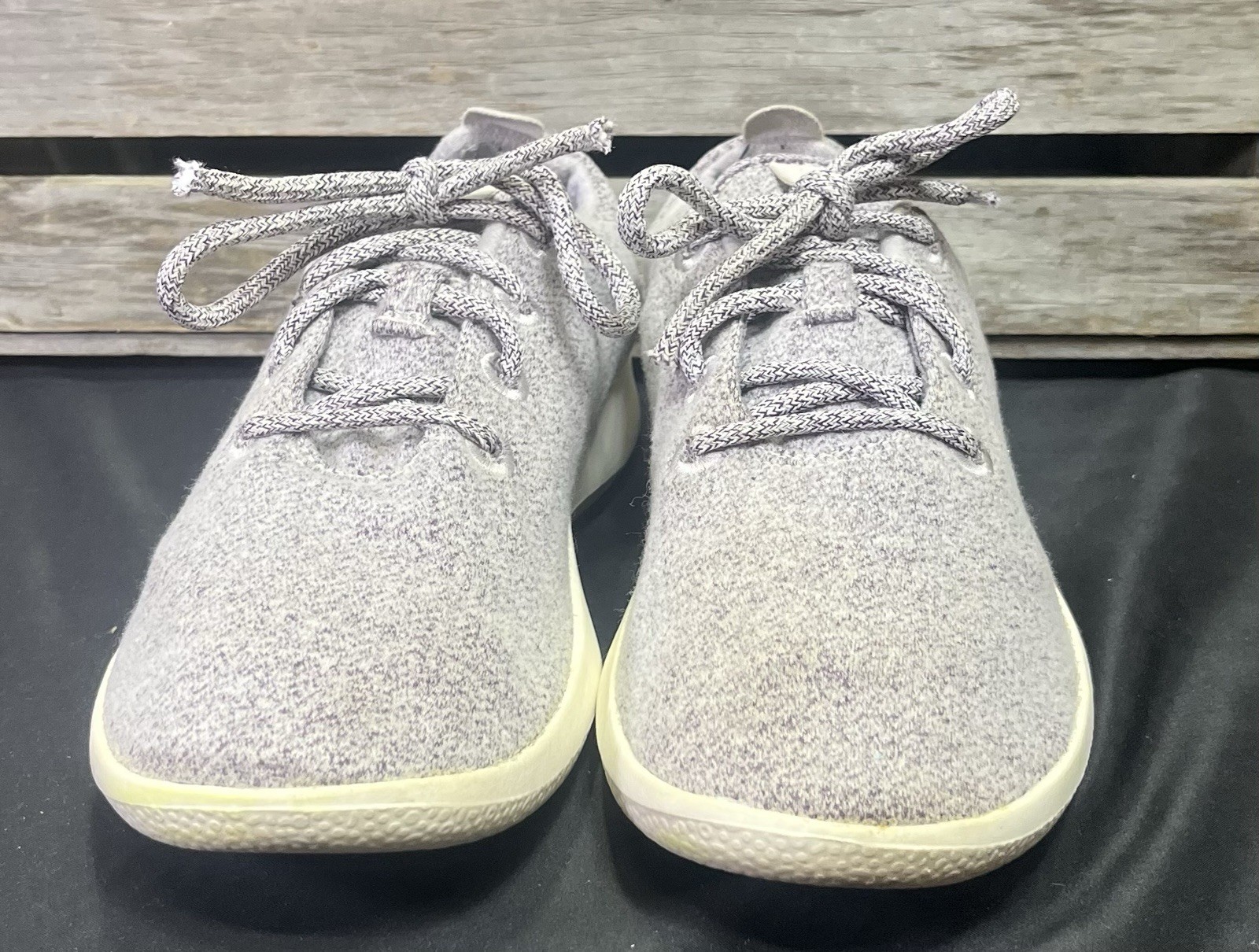 SAOLA Sneakers Allbirds donna runner lana WR W10 suola viola crema taglia 10