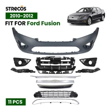 Front Bumper Cover Grille Assembly Kit For 2010 2011 2012 Ford Fusion Grill