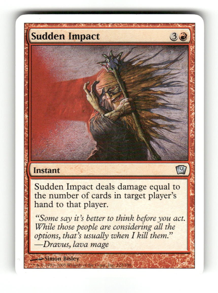 Sudden Impact 222 Uncommon 9th Edition Magic: The Gathering Near Mint