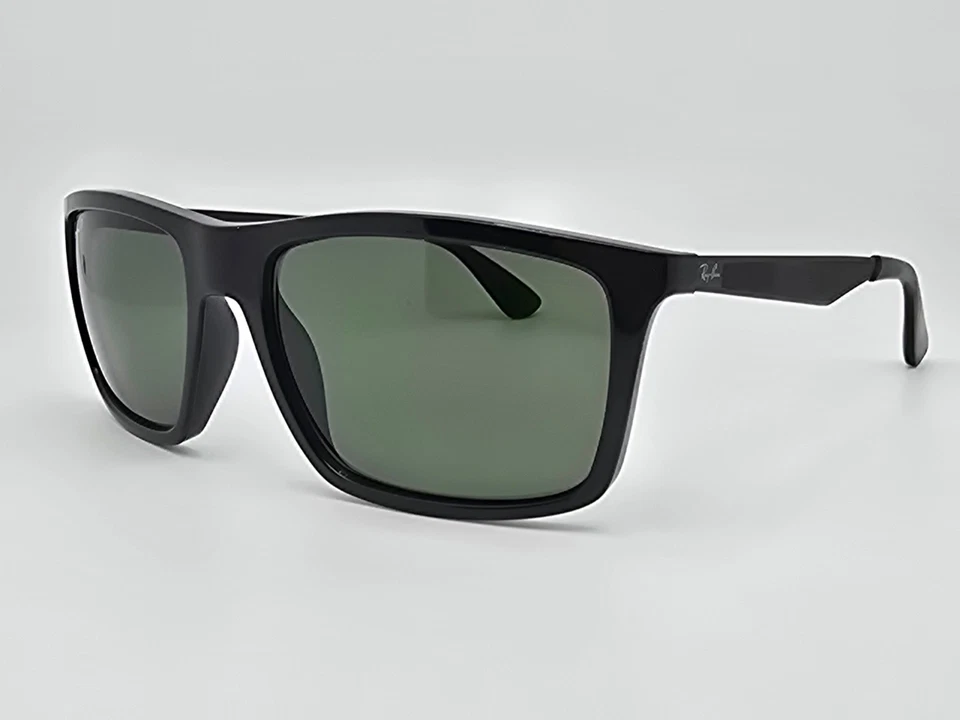 Gafas de sol Ray-Ban RB4228 601/9A marco negro polarizadas G15 lentes verdes Italia 58 mm Foto 3 de 4