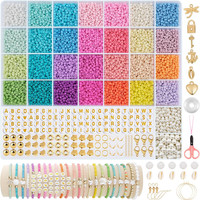 Ruby Perlen FüR ArmbäNder 28 Bunte Perlen Zum AuffäDeln 3Mm Makkaron Matte Glasp