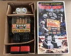 rare Vintage Battery Operated Piston Robot w/ Box SJM Taiwan 1970s Space Toy