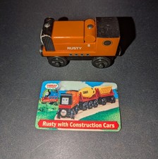 Thomas Friends Rusty Train Wooden Railway Learning Curve 2003 w/ Card