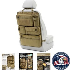Adjustable Seat Back Protector   7-Compartment Molle Organizer for Cars and SUVs