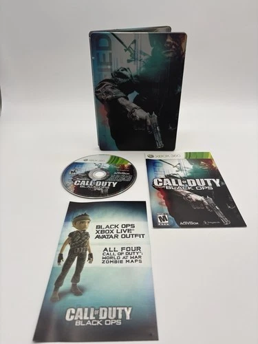 Call of Duty: Black Ops Steelbook Microsoft Xbox 360 Complete In Box CIB Works