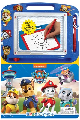 Paw Patrol Read & Doodle - Lernressourcen für Kinder, ein magnetischer Zeichenblock,
