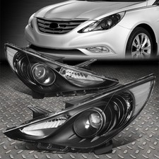 For 11-14 Sonata Pair Black Housing Clear Corner Projector Headlight Head Lamps