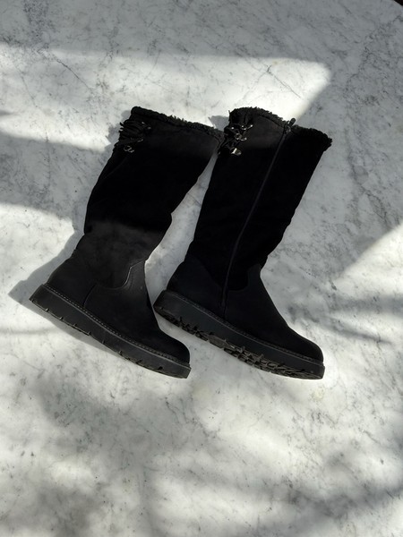 Women’s Black Winter Boots Size 38 – UGG-Style – Mint Condition