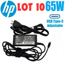 LOT 10 65W USB-C AC Adapter Type C Charger For HP Laptop Chromebook 925740-002