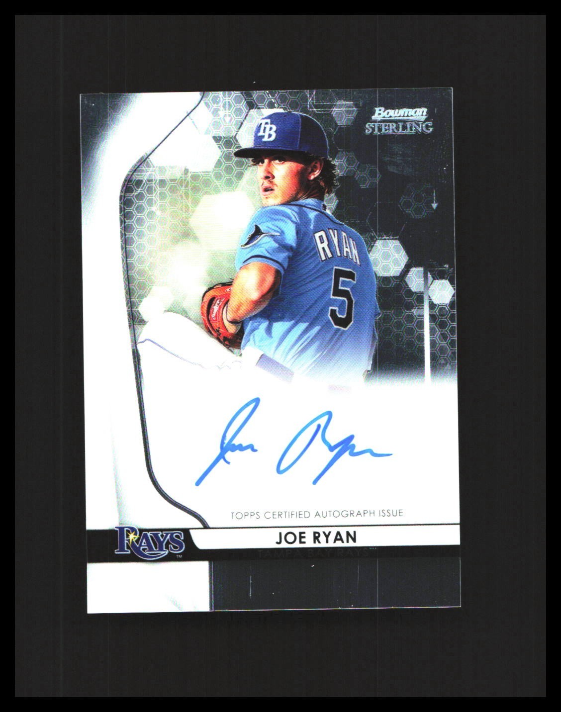2020 Joe Ryan Prospect Auto Bowman Sterling #BSPA-JRY Tampa Bay Rays