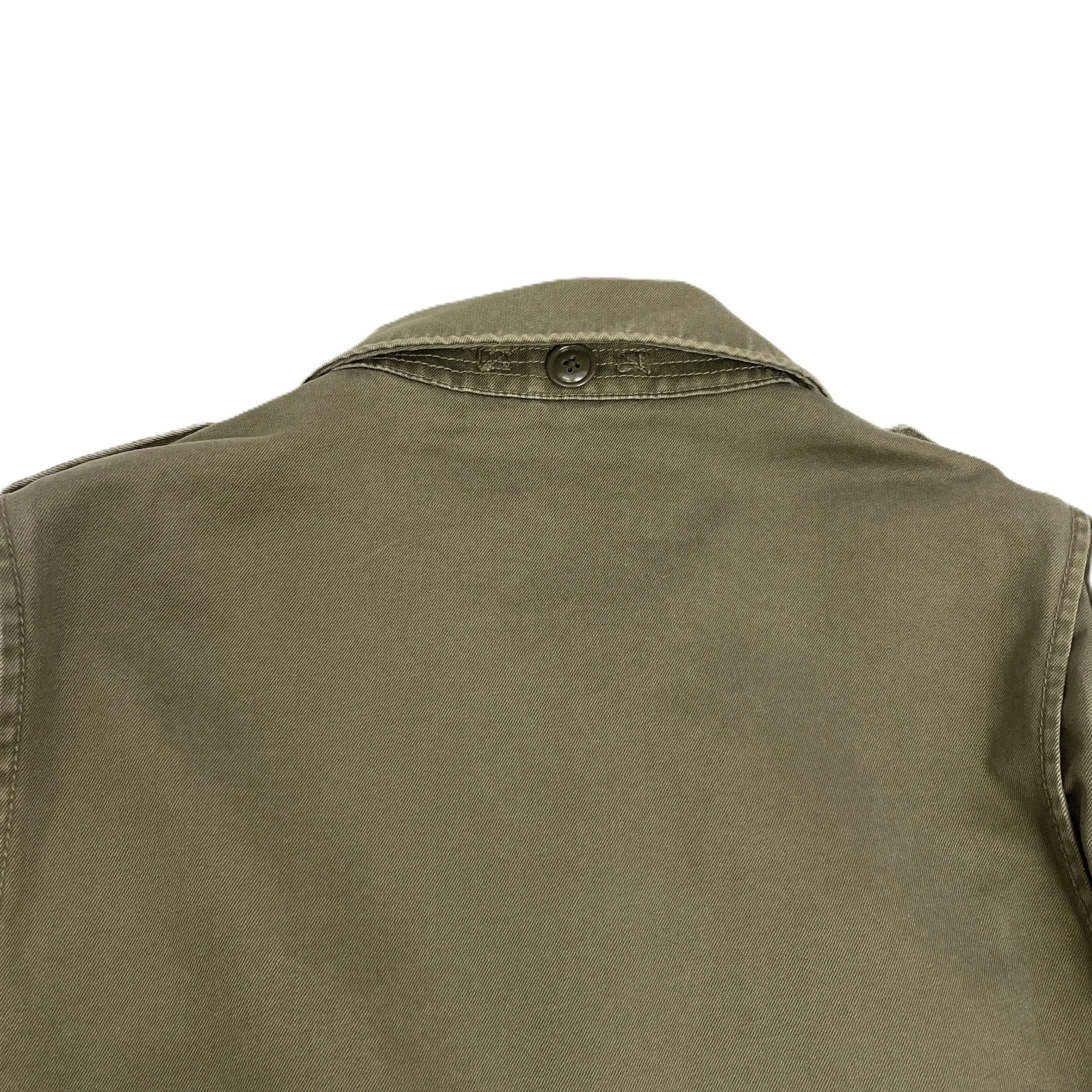 J.Crew Broken In Jacket Men Sz Med Army Green Canvas Military Field Coat Utility image 11