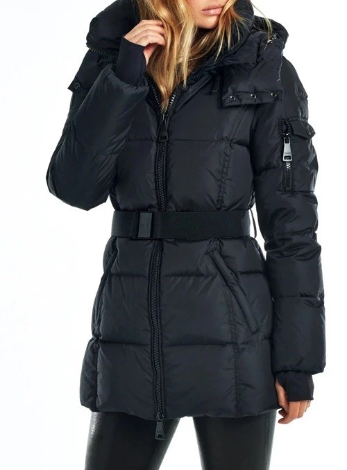 $675 SAM Soho Down New York Chaqueta Negra Puffer MEDIANA Foto 3 de 4