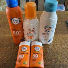 Cien Sun Family pack Sun Cream Screen Sprays & Lotions factor 50+ UVA Vegan 