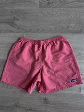 PATAGONIA BAGGIES 5" Mens Large L Pink Lined Drawstring Quick Dry Swim Shorts