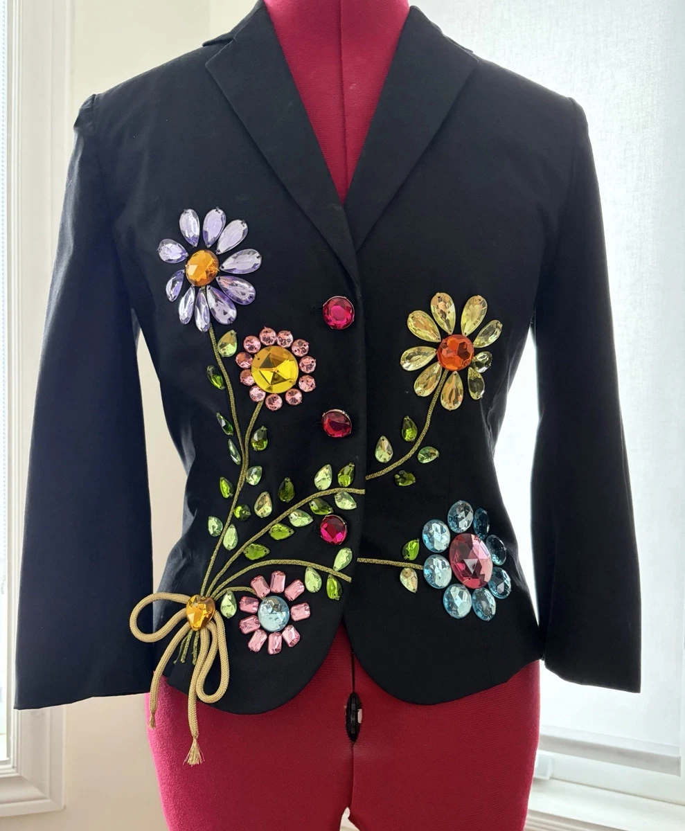 モスキーノ ♡ ローズ装飾 テーラードジャケット フラワーモチーフ Moschino Floral Coats, Jackets & Vests for Women for sale | eBay