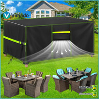 GartenmöBel Abdeckung Wasserdicht 420D Winterfest 180X120X74Cm Schutz HüLle