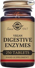 Solgar Vegan Digestive Enzymes Tablets - Pack of 250 - Lactose Free - Digestion 