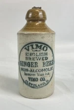 Ginger Beer VIMO Stoneware Bottle Cleveland, Ohio English Brewed Non-Alcoholic