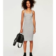 Zara Women's Grey Bodycon Dress SIZE 28